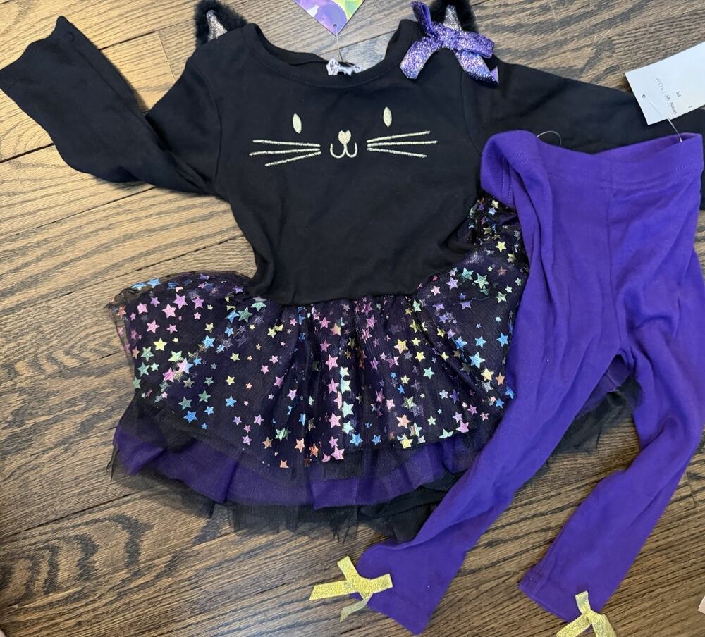 Blueberry Boulevard Halloween Black Hat 2 Piece Set 2T NWT